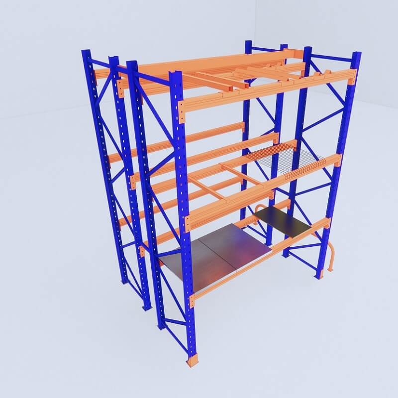 3D-чертеж стеллажа для поддонов